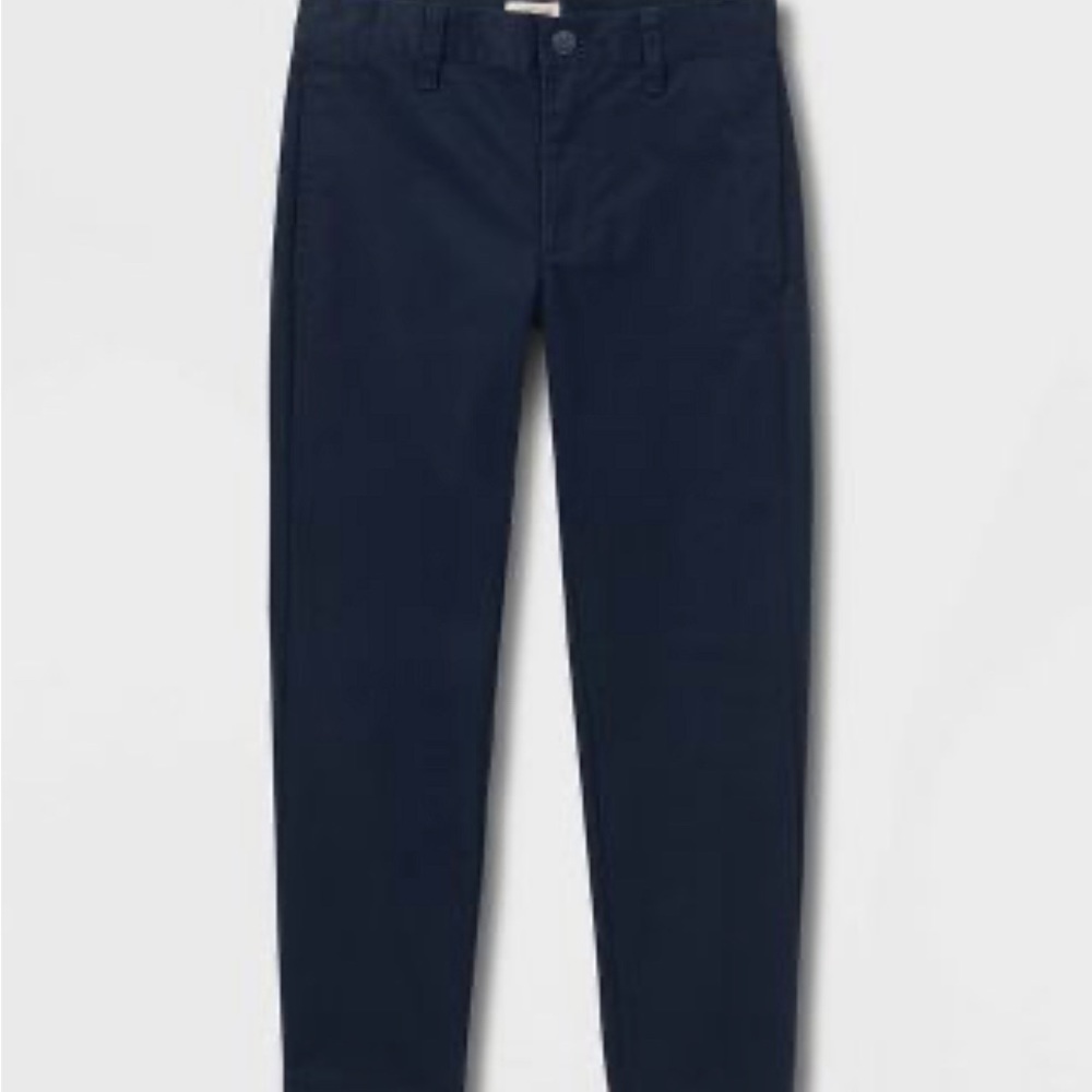 Cat & Jack Boys Straight Leg Adjustable Waist Chino Pant, Fighter Pilot … - Picture 2 of 14